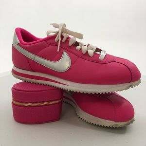 Nike Cortez - hot pink / silver size 8.5